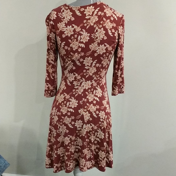 Forever 21 soft cross tie front long sleeve dress - Picture 2 of 3